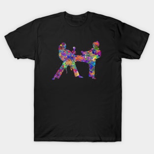 Taekwondo girl watercolor art T-Shirt